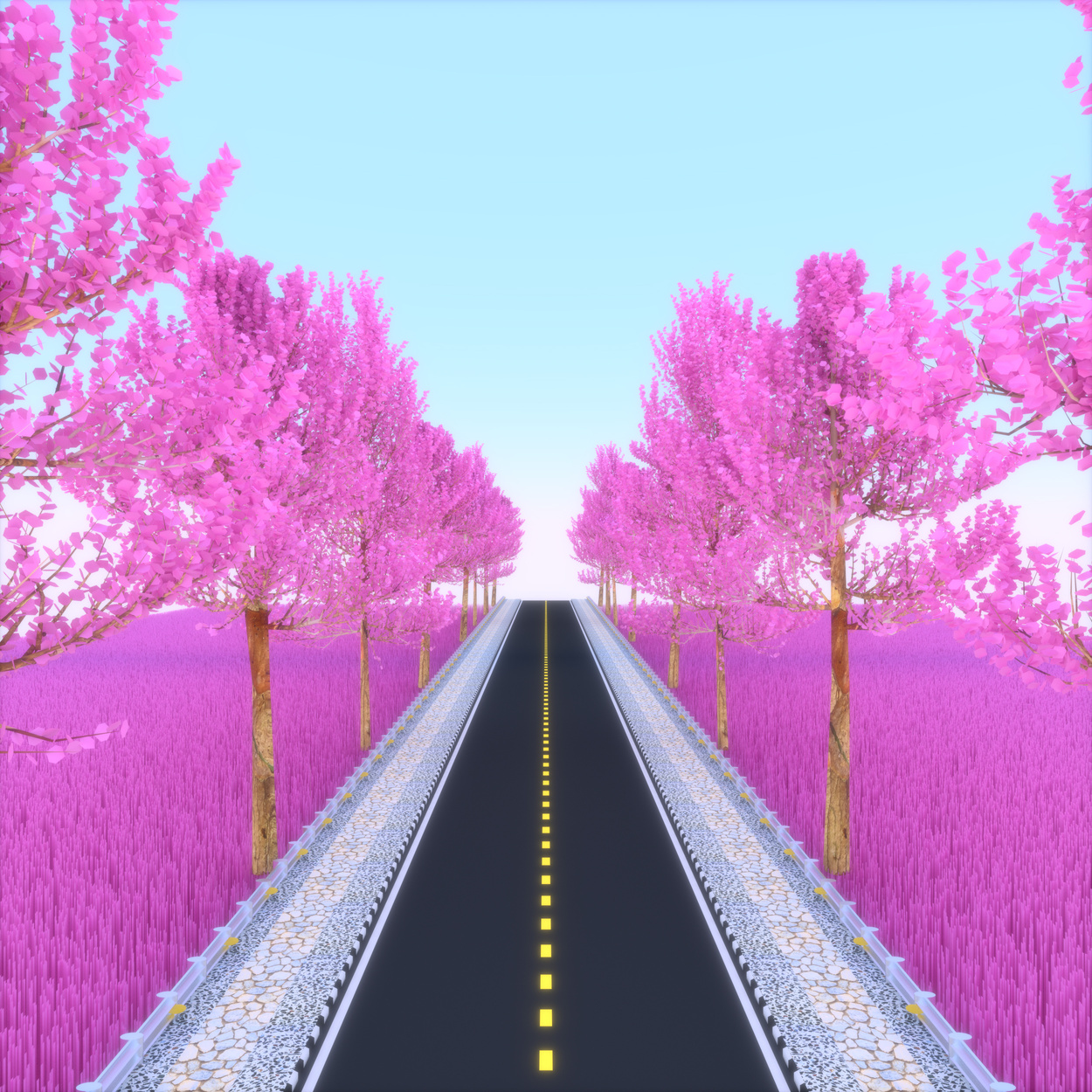 Pink road.